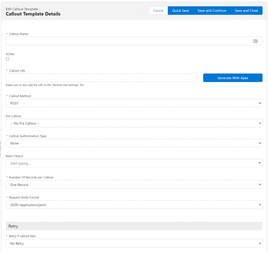 Step 1: Callout Template Details (Old Interface) - Declarative Webhooks ...